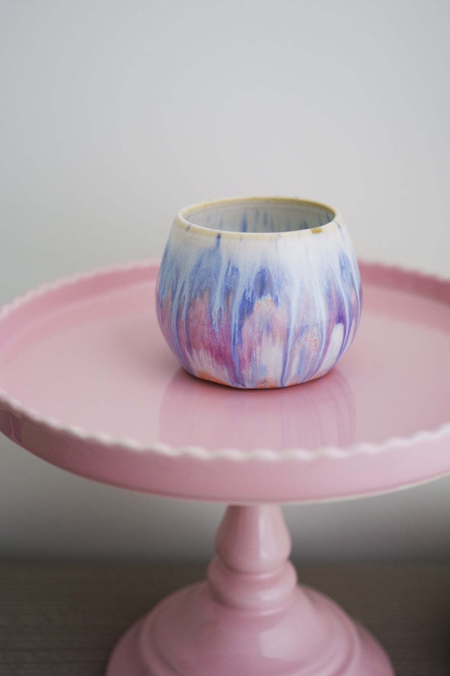 Blue and purple stemless goblet