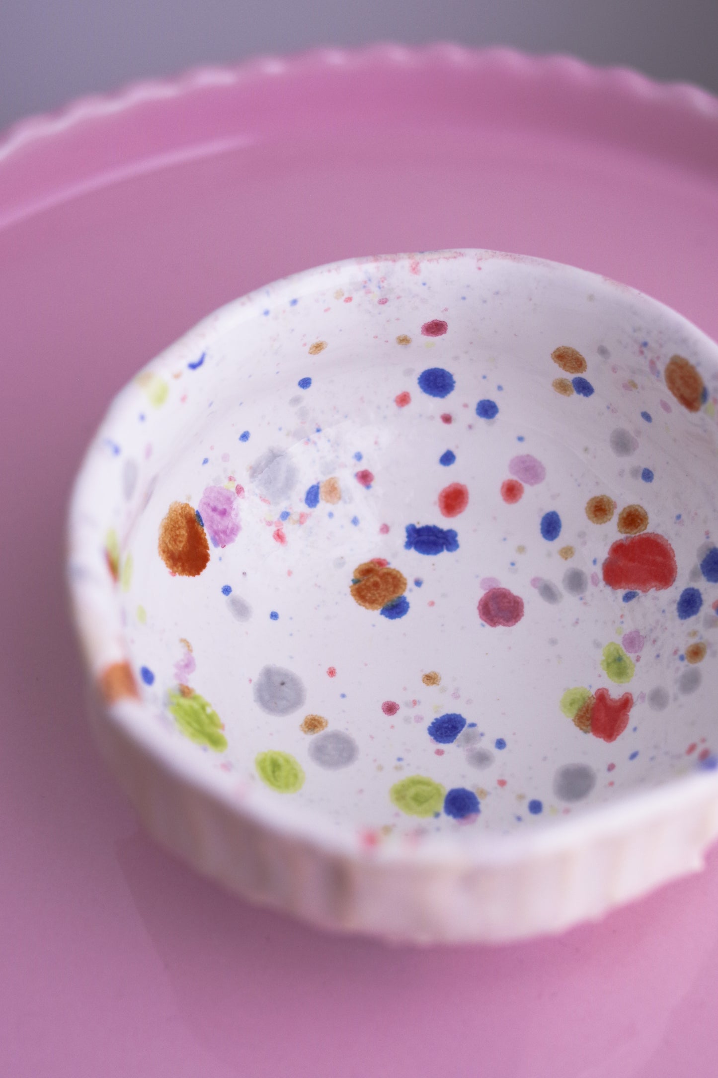 Small White Speckled Bowl