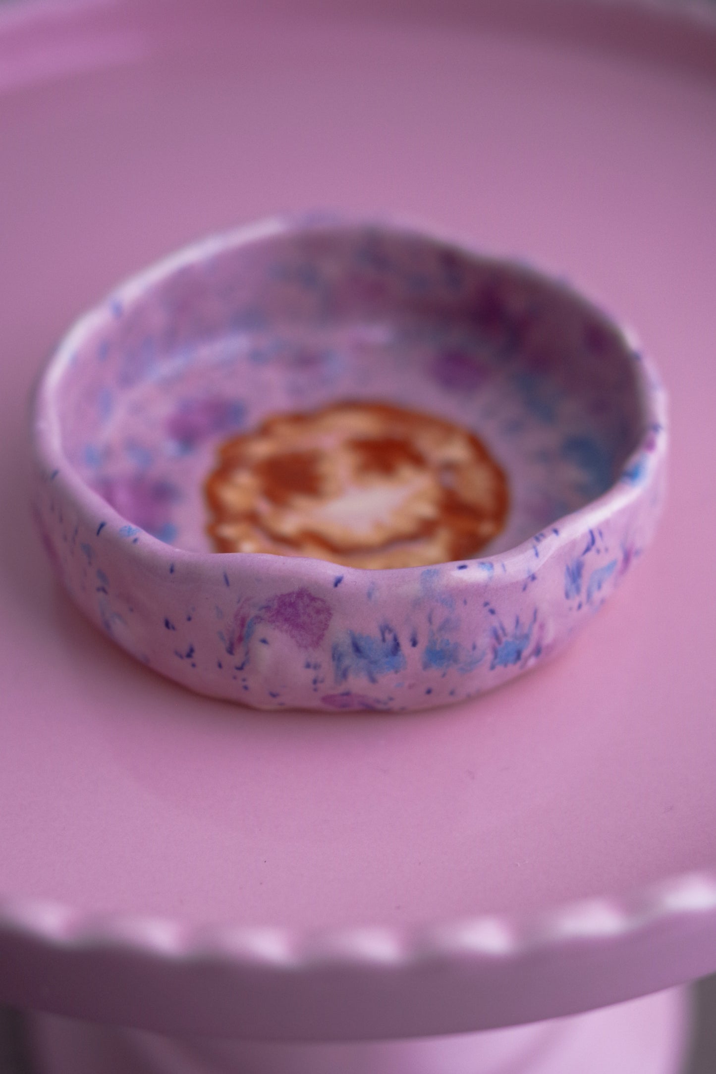 Small Purple Smiley Decorative Dish